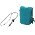 エレコム 首ひも付デジタルカメラケース/ブルー DGB-057BU