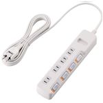 エレコム 光らないスイッチ付き節電タップ T-EE02-2430WH