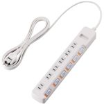 エレコム 光らないスイッチ付き節電タップ(雷ガード付き) T-KE03-2630WH