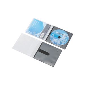 エレコム CD/DVD用スリム収納ソフトケース 1枚収納タイプ/10個入り/ブラック CCD-DPC10BK