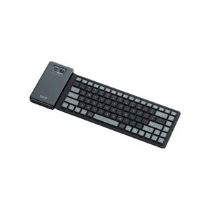 エレコム Bluetoothシリコンキーボード/英語88キー/ブラック TK-FBS035EBK