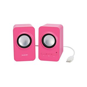 エレコム コンパクトUSBスピーカ/2.1W/バスレフ式/ピンク MS-P05UPN