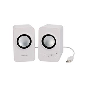 エレコム コンパクトUSBスピーカ/2.1W/バスレフ式/ホワイト MS-P05UWH