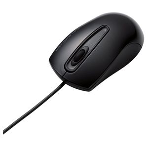 エレコム Blue LEDマウス/3ボタン/USB/ブラック M-BL12UBBK