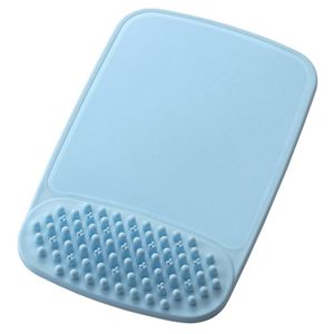 エレコム リストレスト一体型 気持ちいいマウスパッド(ハードタイプ)/ブルー MP-121BU