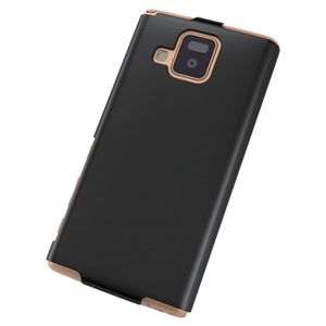 エレコム docomo ELUGA V P-06D用 シェルカバー/液晶保護フィルム付/ブラック PD-PA06PVBK