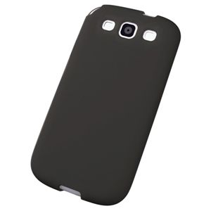 エレコム docomo GALAXY S3 SC-06D用 シリコンケース/液晶保護フィルム付/ブラック PD-SCS3SCBK
