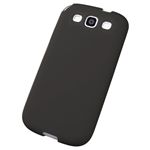 エレコム docomo GALAXY S3 SC-06D用 シリコンケース/液晶保護フィルム付/ブラック PD-SCS3SCBK