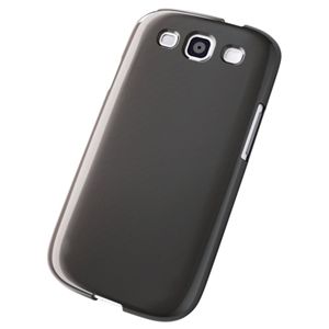 エレコム Galaxy S 3 SC-06D用ソフトケース 液晶保護フィルム付 ブラック PD-SCS3UCBK