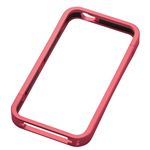 エレコム iPhone 4/4S用 アルミバンパー/液晶保護フィルム付/レッド PS-A11ALBRD