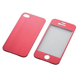 エレコム iPhone 4/4S用 アルミパネル/液晶保護フィルム付/レッド PS-A11ALPRD