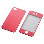 エレコム iPhone 4/4S用 アルミパネル/液晶保護フィルム付/レッド PS-A11ALPRD
