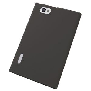 エレコム docomo Optimus Vu L-06D用シリコンケース 液晶保護フィルム付 ブラック PD-L06SCBK