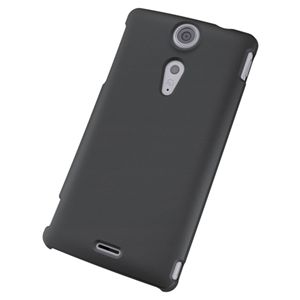 エレコム docomo Xperia GX SO-04D用シェルカバー 液晶保護フィルム付 マット ブラック PD-SOX8PVRBK