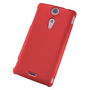 エレコム docomo Xperia GX SO-04D用シェルカバー 液晶保護フィルム付 マット レッド PD-SOX8PVRRD