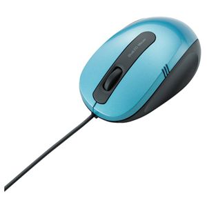 エレコム 3ボタン 有線BlueLEDマウス/小型サイズ/ブルー M-BL16UBBU