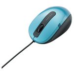 エレコム 3ボタン 有線BlueLEDマウス/小型サイズ/ブルー M-BL16UBBU