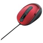 エレコム 3ボタン 有線BlueLEDマウス/小型サイズ/レッド M-BL16UBRD