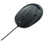 エレコム 3ボタン 有線BlueLEDマウス/標準サイズ/ブラック M-BL17UBBK