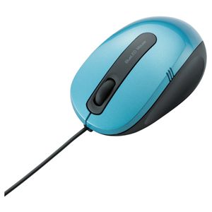エレコム 3ボタン 有線BlueLEDマウス/標準サイズ/ブルー M-BL17UBBU