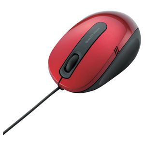 エレコム 3ボタン 有線BlueLEDマウス/標準サイズ/レッド M-BL17UBRD