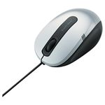 エレコム 3ボタン 有線BlueLEDマウス/標準サイズ/シルバー M-BL17UBSV