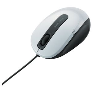 エレコム 3ボタン 有線BlueLEDマウス/標準サイズ/ホワイト M-BL17UBWH