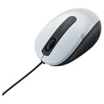 エレコム 3ボタン 有線BlueLEDマウス/標準サイズ/ホワイト M-BL17UBWH