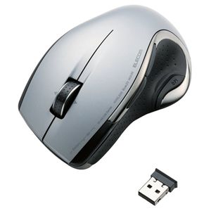 エレコム Touch&Goセンサー搭載 5ボタン ワイヤレス(2.4GHz)BlueLEDマウス/シルバー M-HS1DBSV