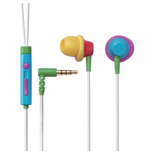 エレコム スマートフォン用 ステレオヘッドホンマイク(シリコンリング付)/密閉型/耳栓/ミックス EHP-CS3530MMX