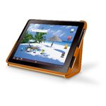 エレコム Panasonic ELUGA Live P-08D用 ソフトレザーケース(フラップ)/フィルム付/オレンジ TBD-PAE08PLFDR