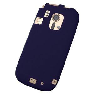 エレコム らくらくスマートフォン F-12D用シリコンケース 液晶保護フィルム付 ブルー PD-F12DSCBU