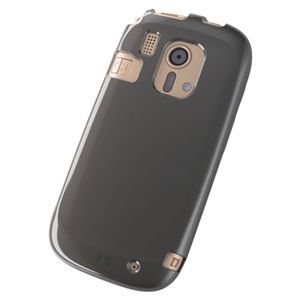 エレコム らくらくスマートフォン F-12D用ソフトケース 液晶保護フィルム付 ブラック PD-F12DUCBK