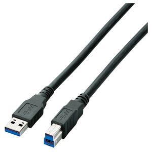 エレコム USB3.0ケーブル/USB3.0(Standard-A)オス-USB3.0(Standard-B)オス/2.0m U3C-AB20BK