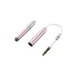 エレコム スマートフォン・タブレット用 キャップ付きタッチペン/ライトピンク P-TPSSPNL