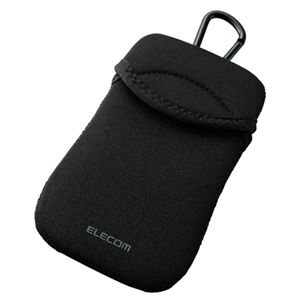 エレコム スマートフォン用ソフトポーチ/タッチペン付き/ブラック P-01NCBK