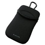 エレコム スマートフォン用ソフトポーチ/タッチペン付き/ブラック P-01NCBK