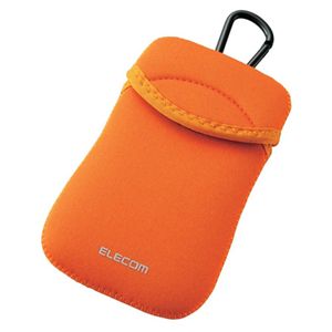 エレコム スマートフォン用ソフトポーチ/タッチペン付き/オレンジ P-01NCDR