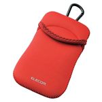 エレコム スマートフォン用ソフトポーチ/タッチペン付き/レッド P-01NCRD