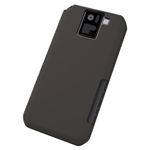 エレコム docomo AQUOS PHONE sv(SH-10D)用 シリコンケース/液晶保護フィルム付き/ブラック PD-SH10SCBK