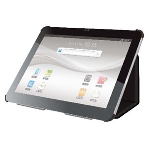 エレコム NEC LifeTouch L用 ソフトレザーカバー/液晶保護フィルム付き/ブラック TB-NELTLPLFBKN