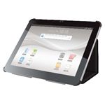 エレコム NEC LifeTouch L用 ソフトレザーカバー/液晶保護フィルム付き/ブラック TB-NELTLPLFBKN