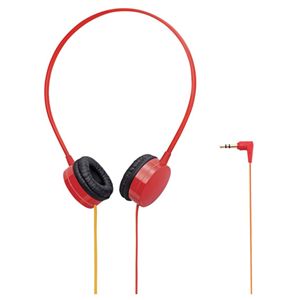 エレコム コンパクトオーバーヘッドホン/オープンエアー型/レッド EHP-OH200RD
