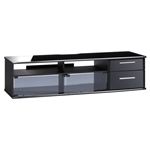 エレコム 60型薄型テレビ対応 TVラック/幅1500mm×奥行472mm×高さ390mm/光沢ブラック PDR-WL1500BK