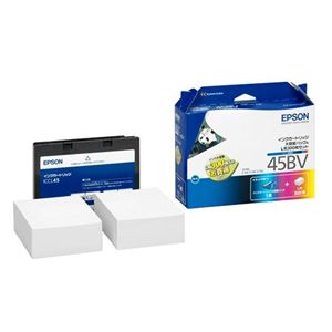エプソン 環境推進トナー(V)インクカートリッジセット ICCL45BV(大容量カラー+L判 300枚) ICCL45BV