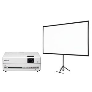 エプソン dreamio DVD・スピーカー一体型ホームプロジェクター/EH-DM30+80型スクリーンセット EH-DM30S