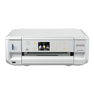 エプソン Colorio 多機能モデル EP-775AW(ホワイトモデル/A4/無線LAN/2.5型液晶/前面1段給紙/Blu-ray・DVD・CDレーベルプリント/6色染料) EP-775AW