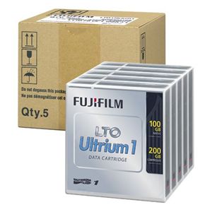 富士フイルム <LTOテープ>富士フイルムコンピューターメディア( LTO Ultrium 1 / 非圧縮時100GB・圧縮時200GB 5巻パック品 ) LTO FB UL-1 100G JX5