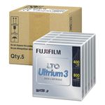 富士フイルム <LTOテープ>富士フイルムコンピューターメディア( LTO Ultrium 3 / 非圧縮時400GB・圧縮時800GB 5巻パック品  ) LTO FB UL-3 400G JX5