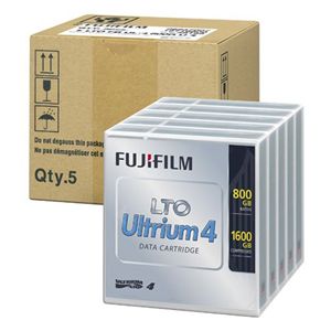 富士フイルム <LTOテープ>富士フイルムコンピューターメディア( LTO Ultrium 4 / 非圧縮時800GB・圧縮時1600GB 5巻パック品 ) LTO FB UL-4 800G UX5